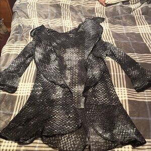 Caleass Stylish Black, Gray and Silver Sweater .